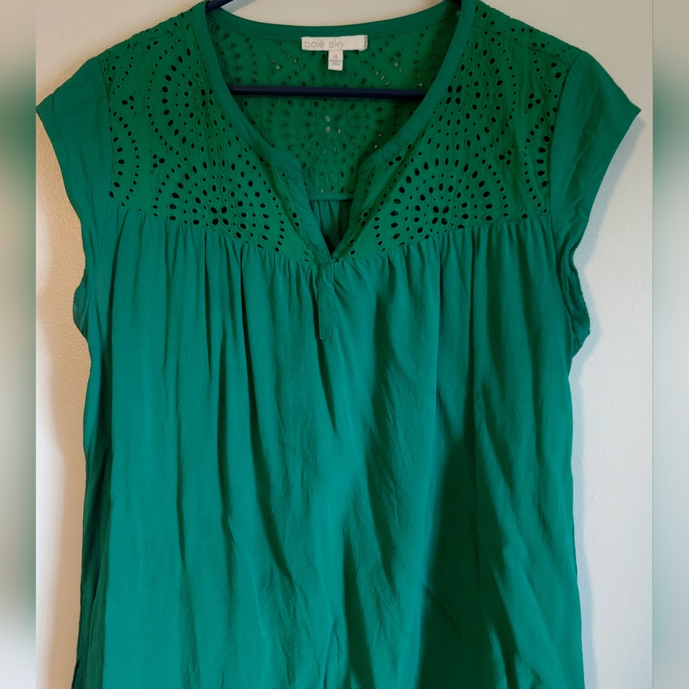 Pale Sky Green Cap Sleeve Top